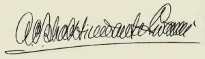 A.c. Bhaktivedanta-Signature